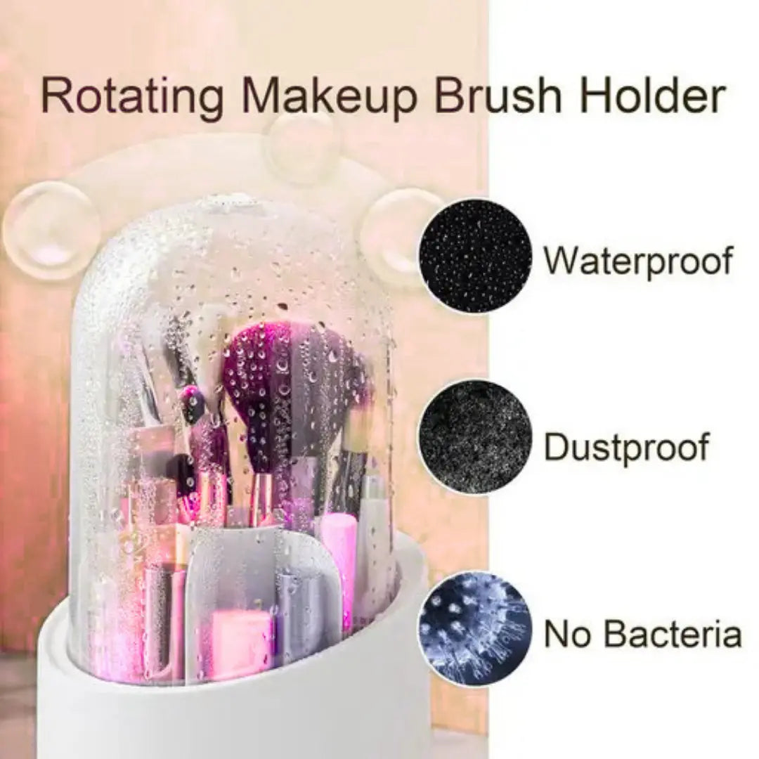 Rotating Makeup Brush Organizer
