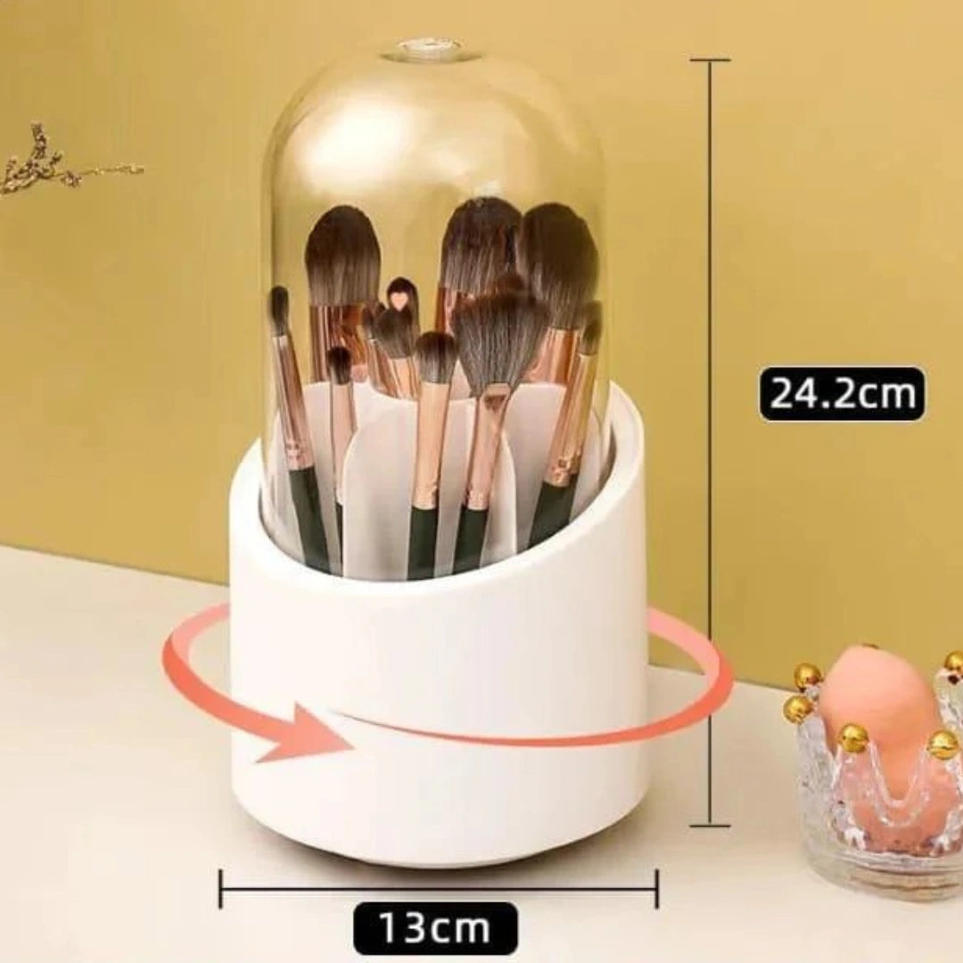 Rotating Makeup Brush Organizer