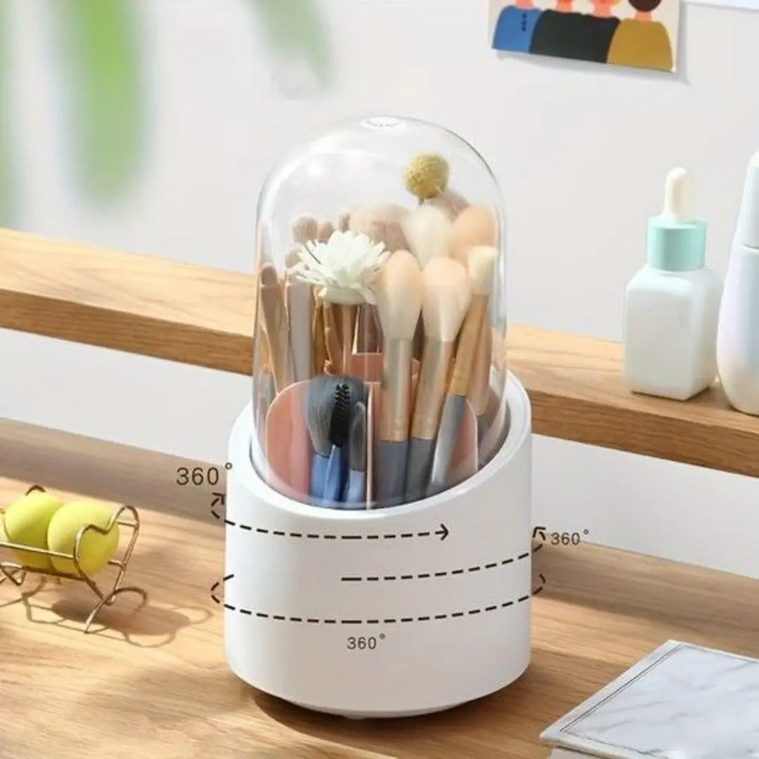 Rotating Makeup Brush Organizer