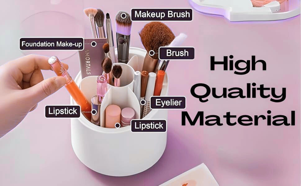 Rotating Makeup Brush Organizer