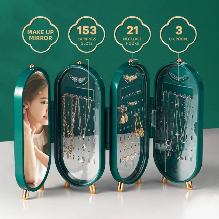 4-Layer Foldable Jewelry Organizer